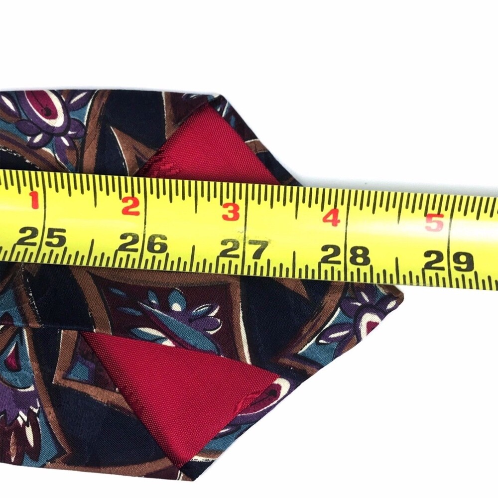 Zianetti Italian Silk Collection Tie Men's Vintage Necktie 57" Classic Length - Picture 9 of 9